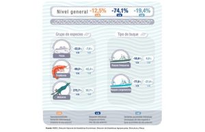 En Junio, según el Índice de Producción Industrial Pesquero, la actividad se desplomó el 74.1%. Es dato oficial del INDEC