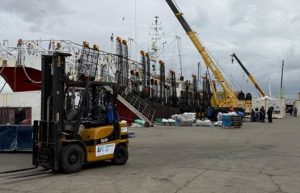 Ya se descargaron más de 15 mil toneladas de calamar por el puerto deseadense